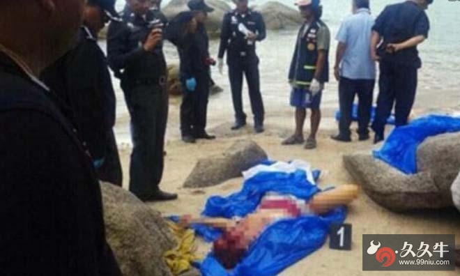 一男一女游客裸死泰国海滩